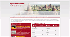 Desktop Screenshot of myanmartrip.com