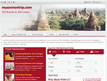 Tablet Screenshot of myanmartrip.com